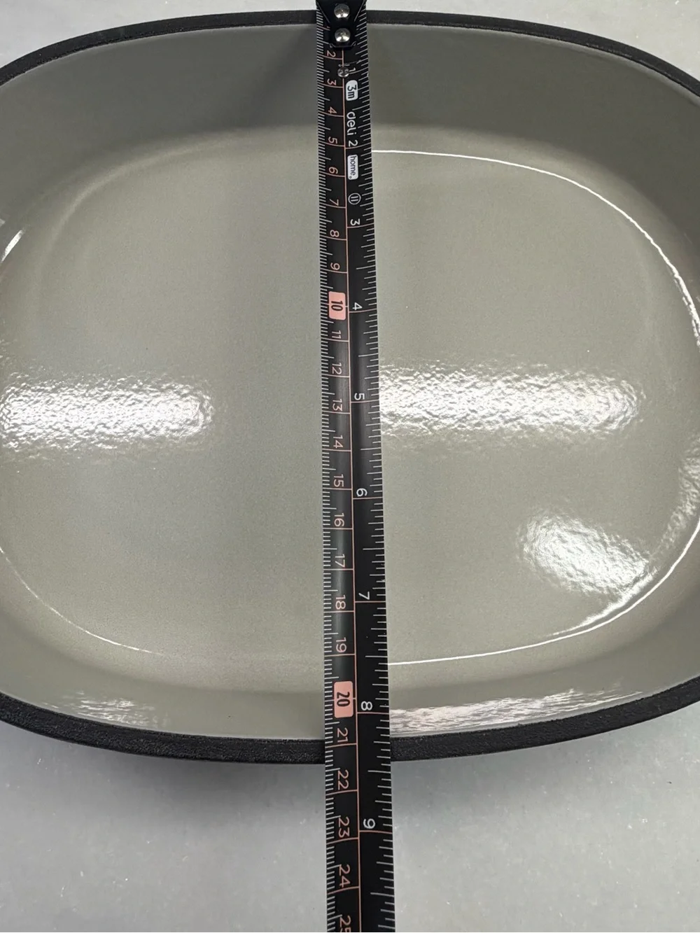 Pampered Chef Gray and Black Oval Covered Casserole Dish